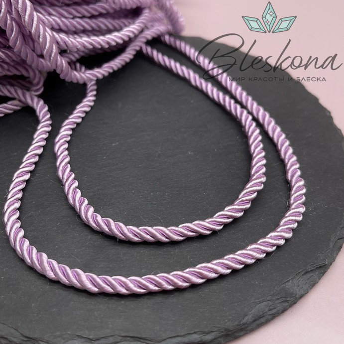 Шнур крученый фиолетовый 6 мм