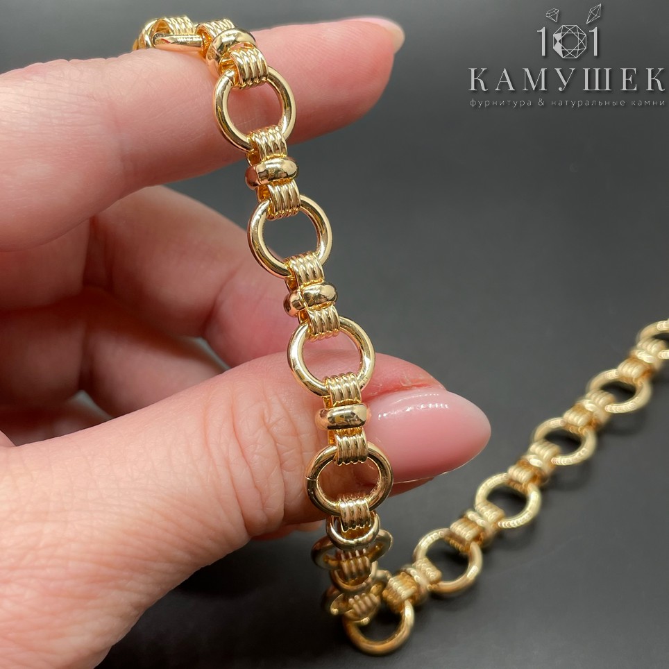 Цепь №42-1 цвет золото 10 мм/10*5 мм