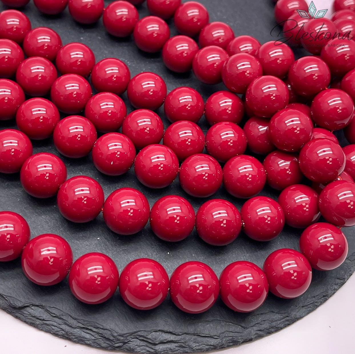 Жемчуг Майорка, цвет красная №1 16 мм 