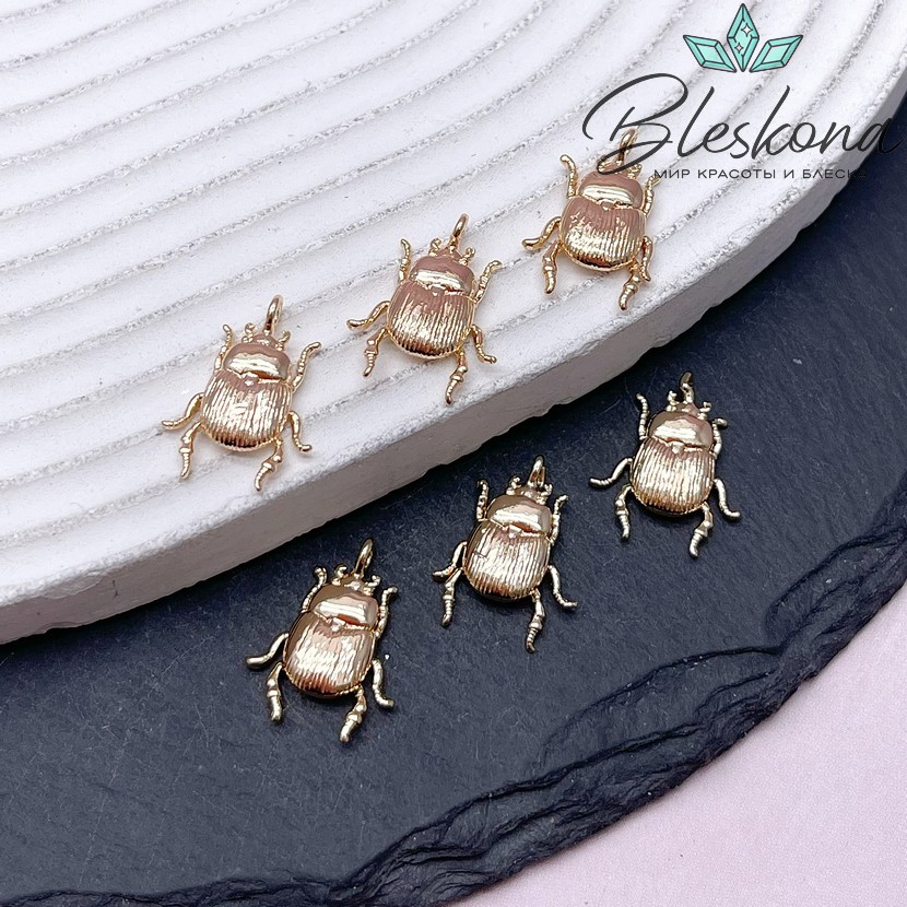 16,8*12,8 мм Цвет золото, Подвеска Жук скарабей