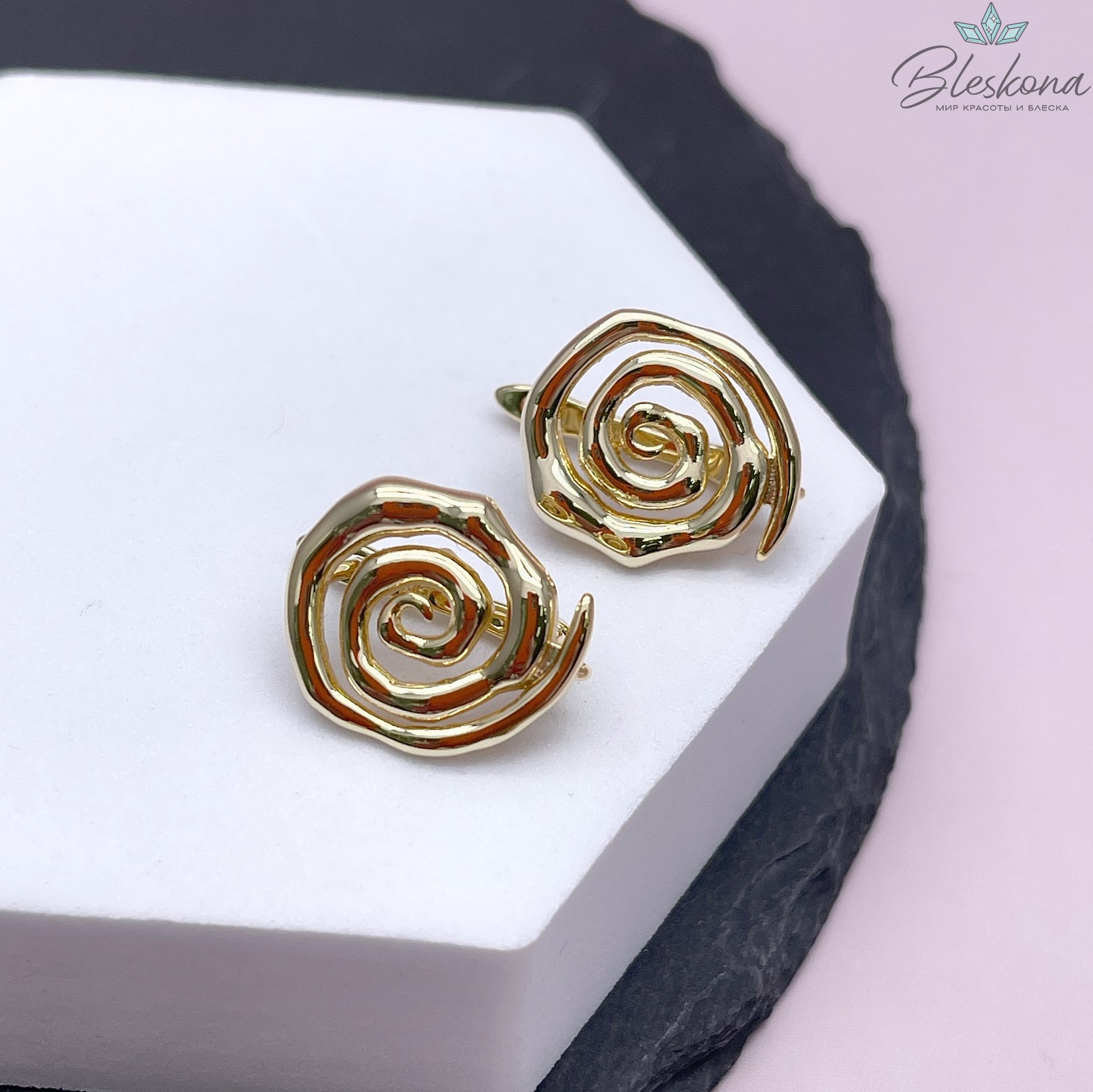 19*16 мм Цвет золото, Швензы Спираль Люкс