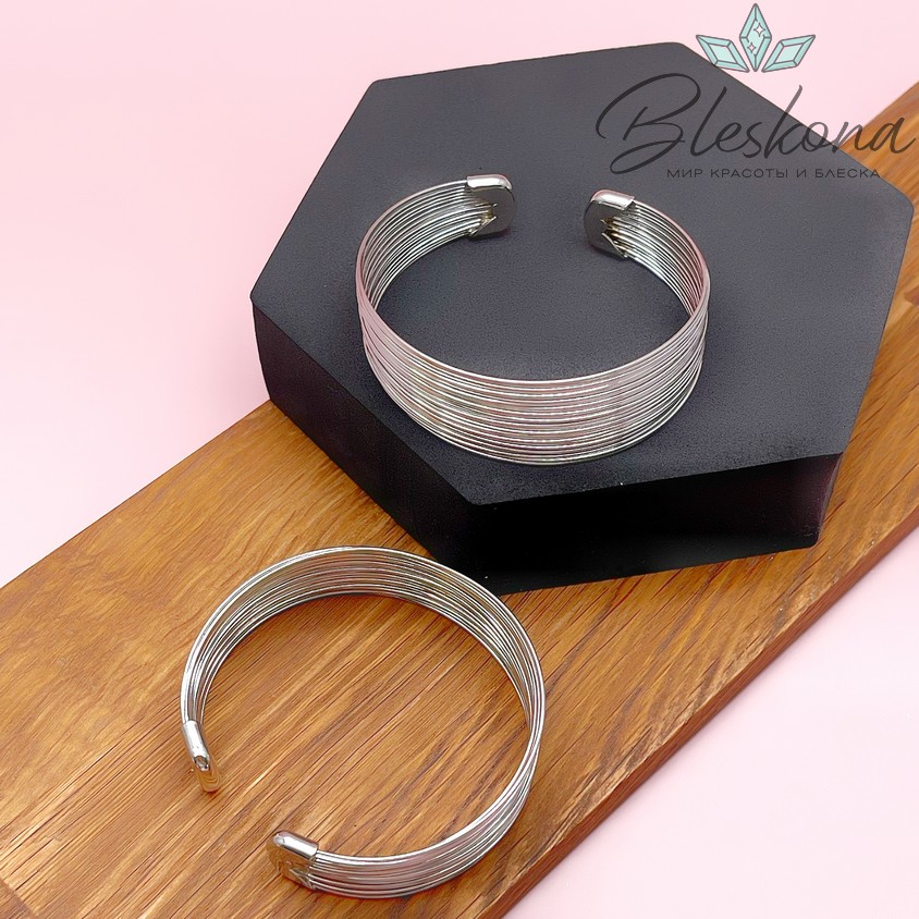 60-65 мм Цвет серебро, Основа для браслета №1