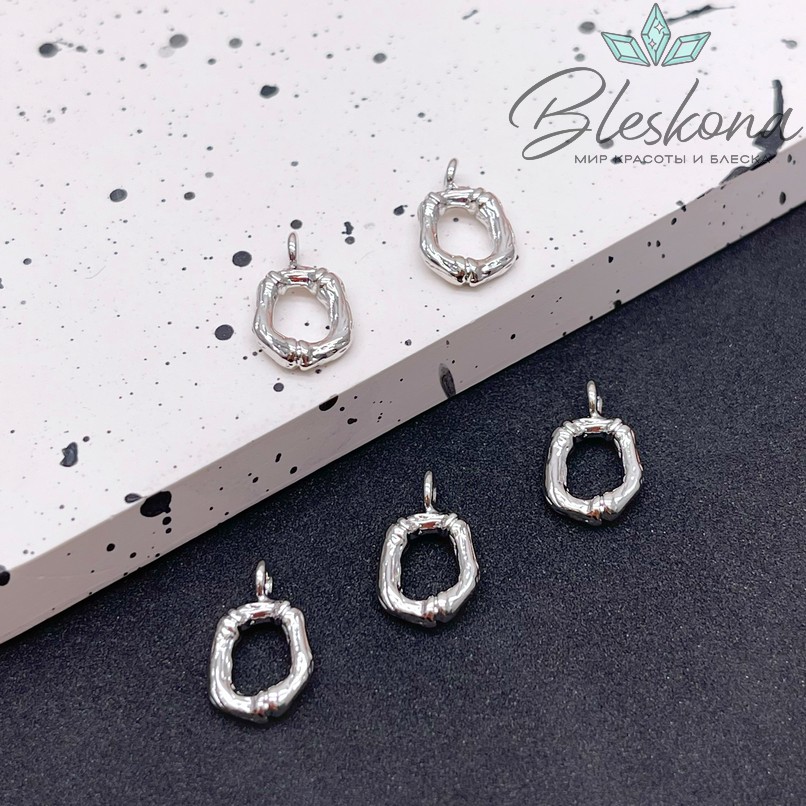 12 мм Цвет серебро, Буквы веточки O 