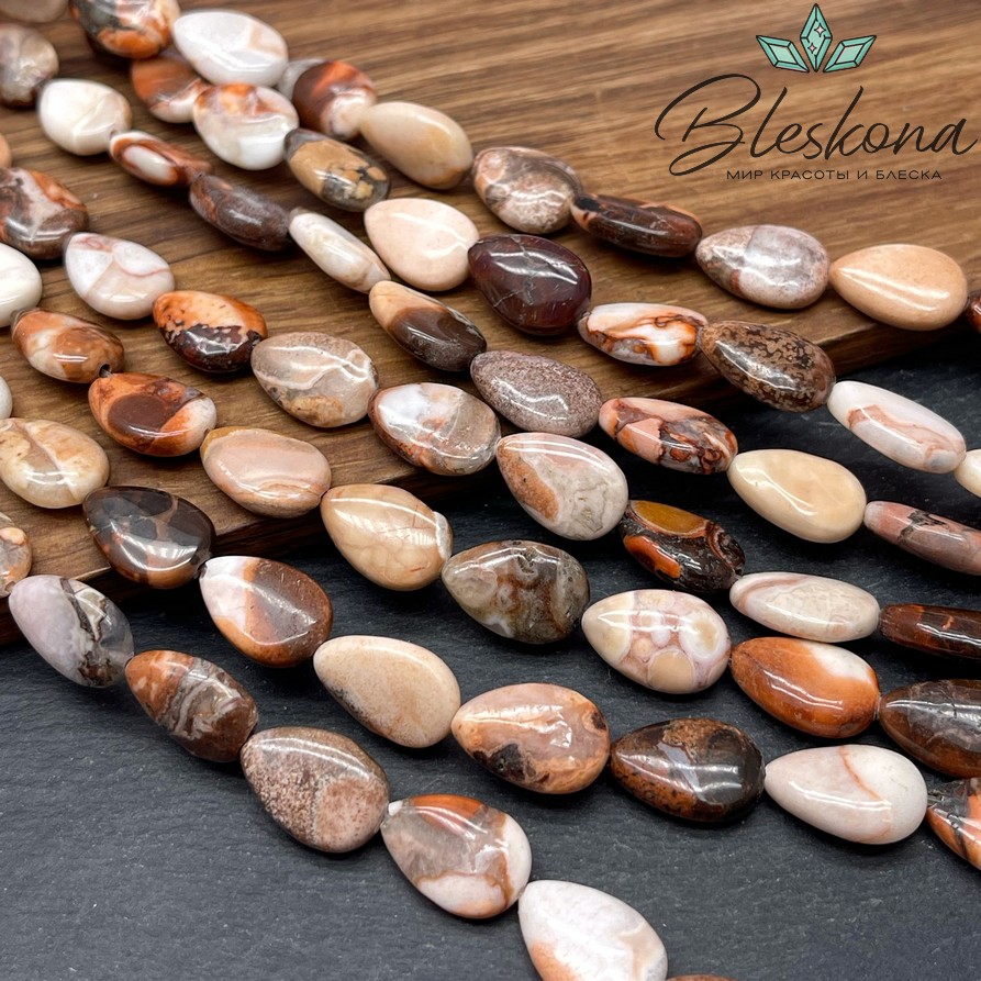 Агат капля 15*10 мм