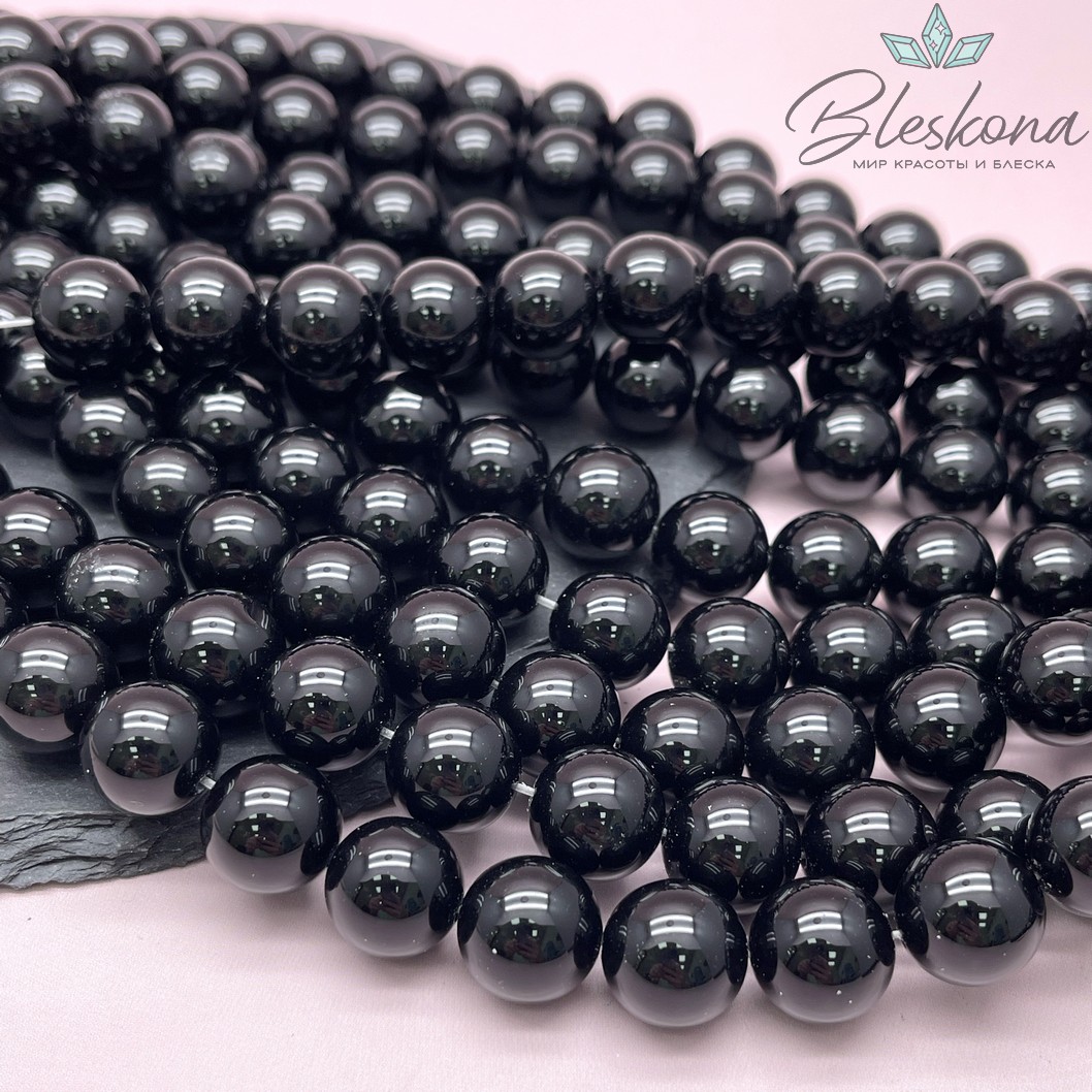 Агат черный 14 мм 