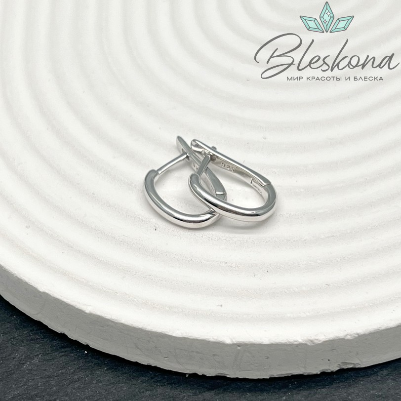 15мм, Цвет серебро, Швензы без страз Люкс №27