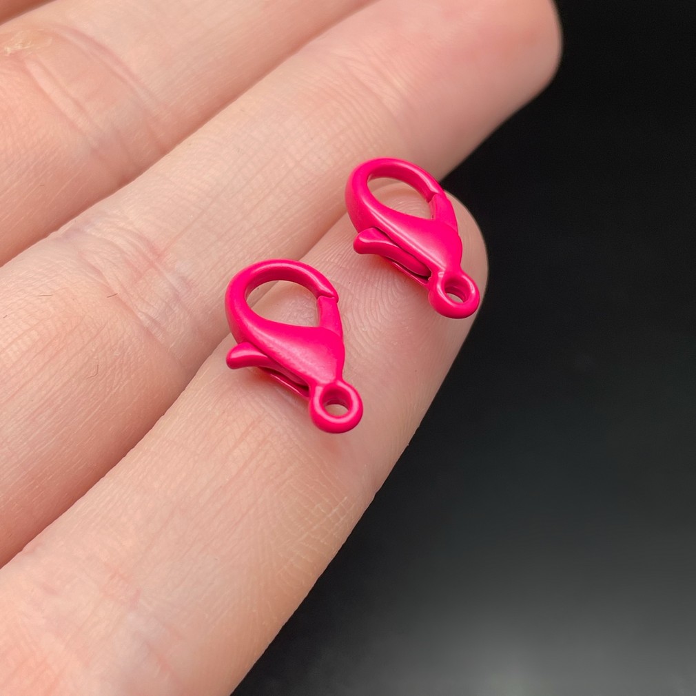 14 мм , Замок круглый  малиновая эмаль