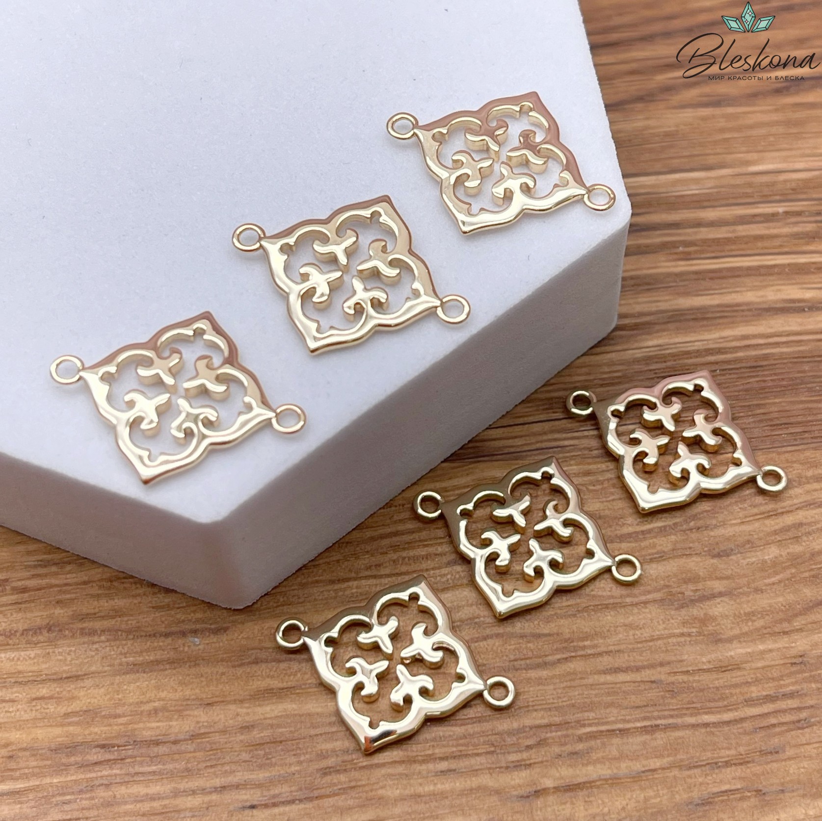 21,5*16,5 мм Цвет золото, Коннектор Этно №9