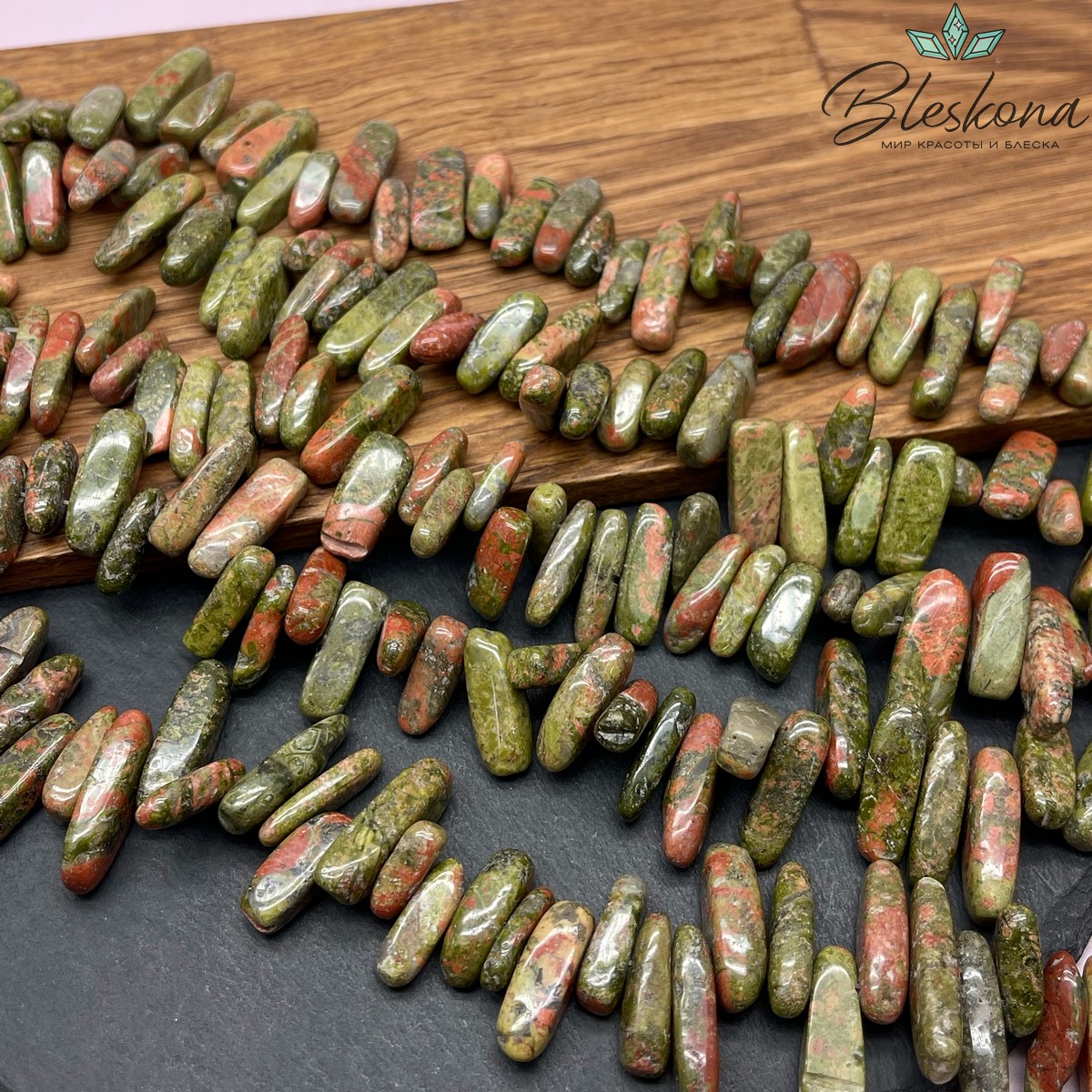 Унакит сколы шлифованные 10-22 мм