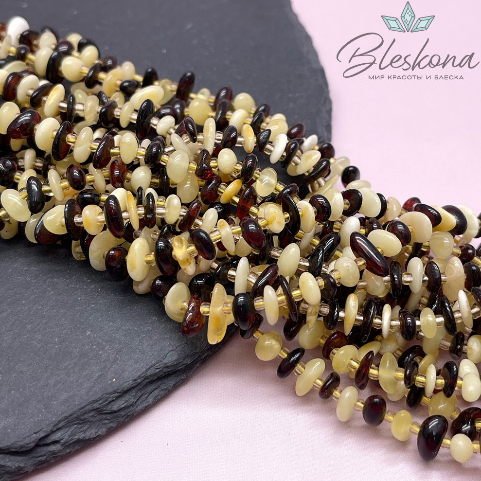 Янтарь крошка №8 микс 7-8мм