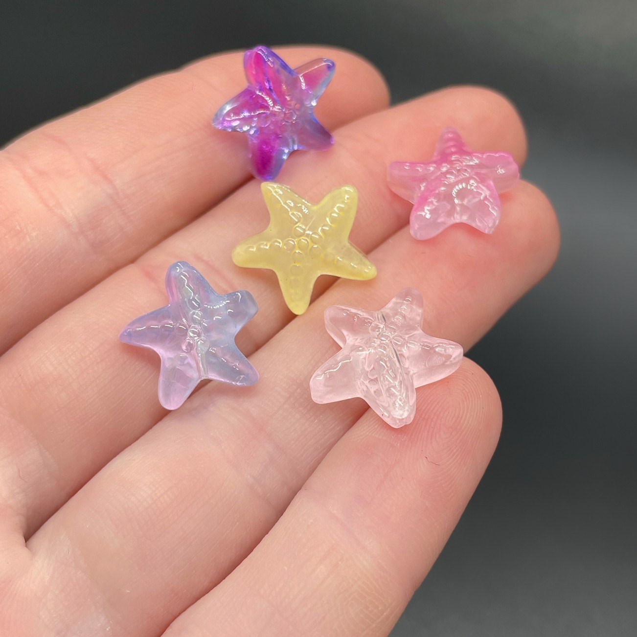 14*15 мм, Бусина Морская звезда микс уп.5 шт