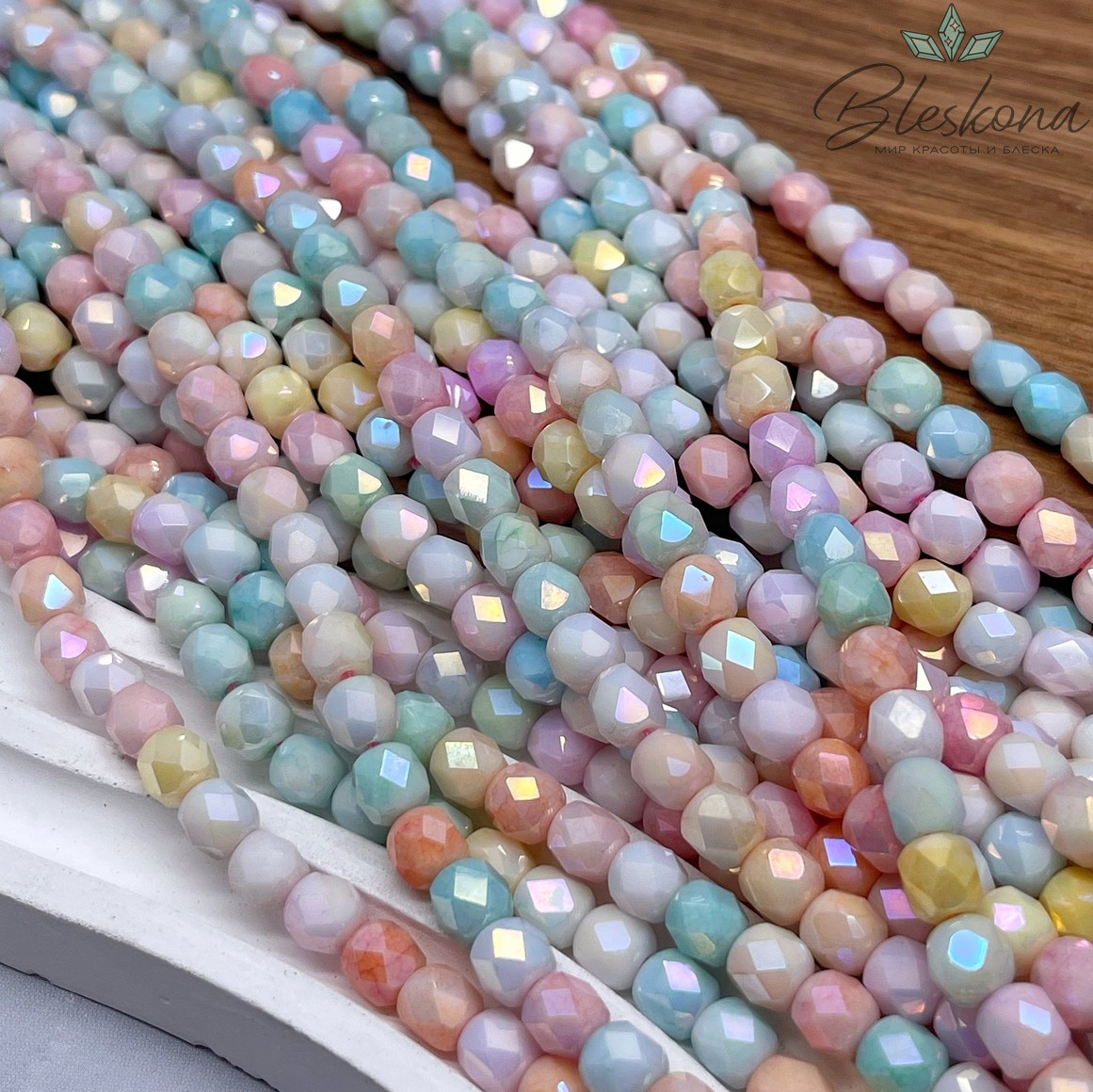 Стекло Lux бочата микс огранка  5,5*5 мм