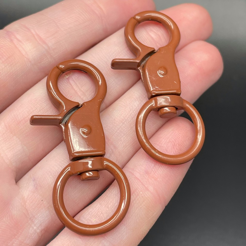 16*45,5мм , Замок крупный коричневая эмаль 