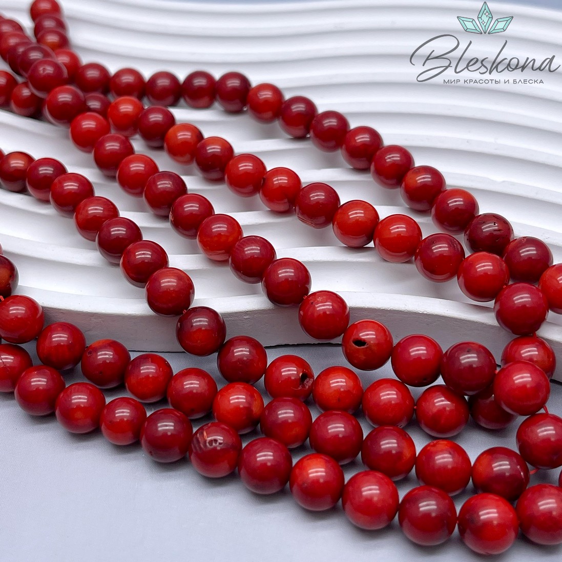 Коралл красный №2 (Коралловые водоросли) 8,5 мм УЦЕНКА