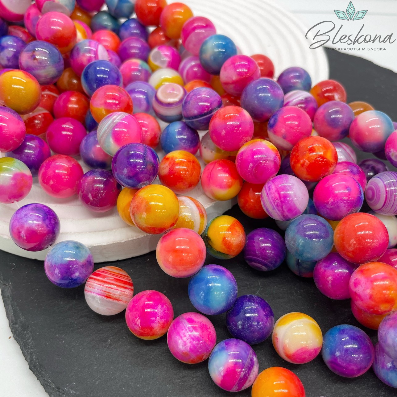 Агат с узором №22 14 мм