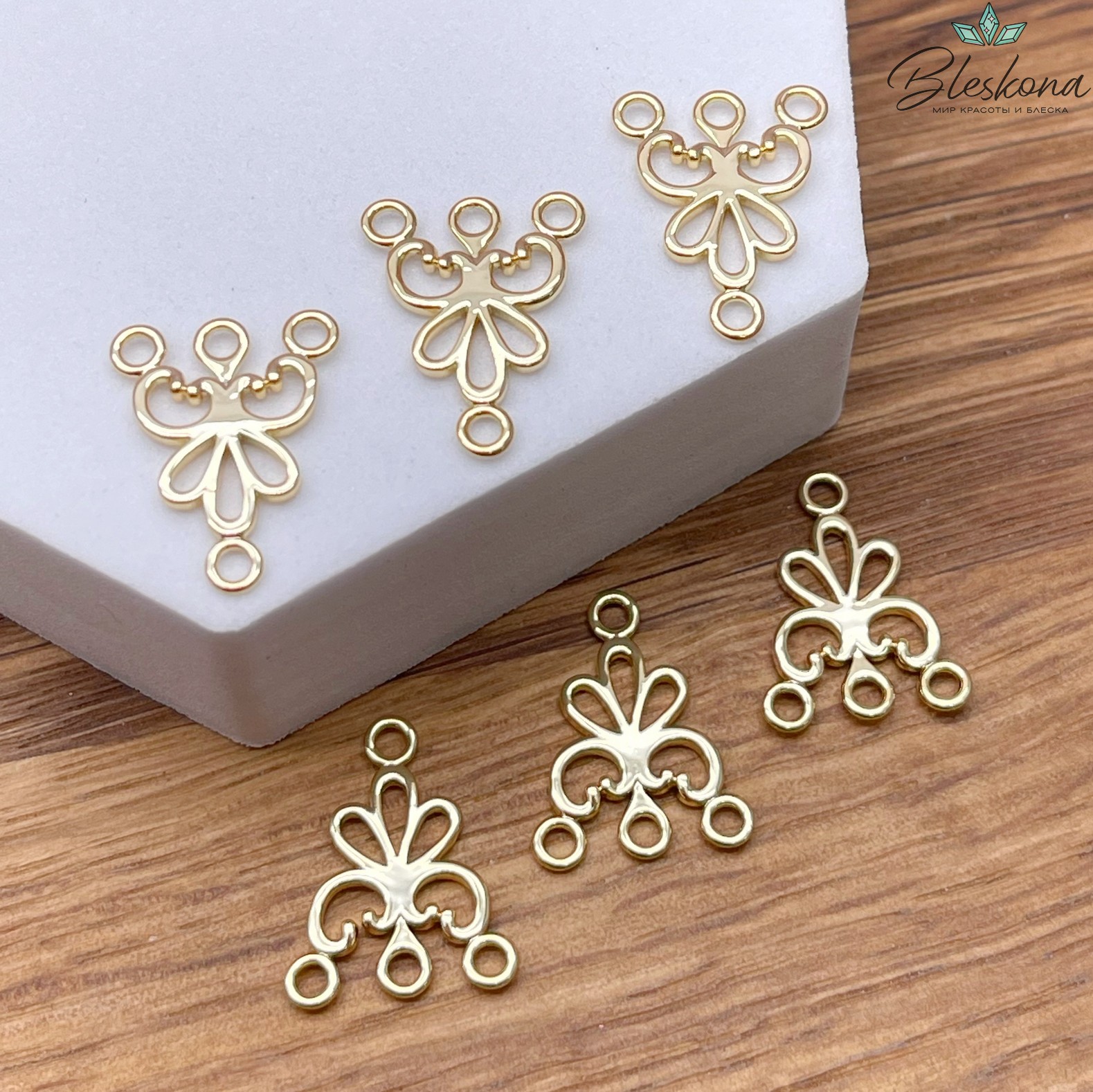 18*14 мм Цвет золото, Коннектор Этно №18 