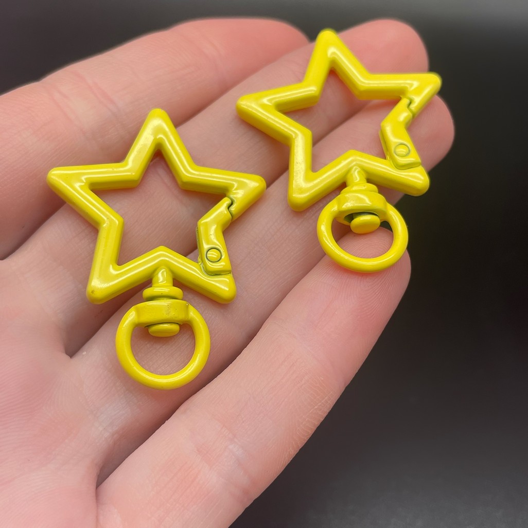 30,5*40мм , Замок крупный звезда желтая эмаль 
