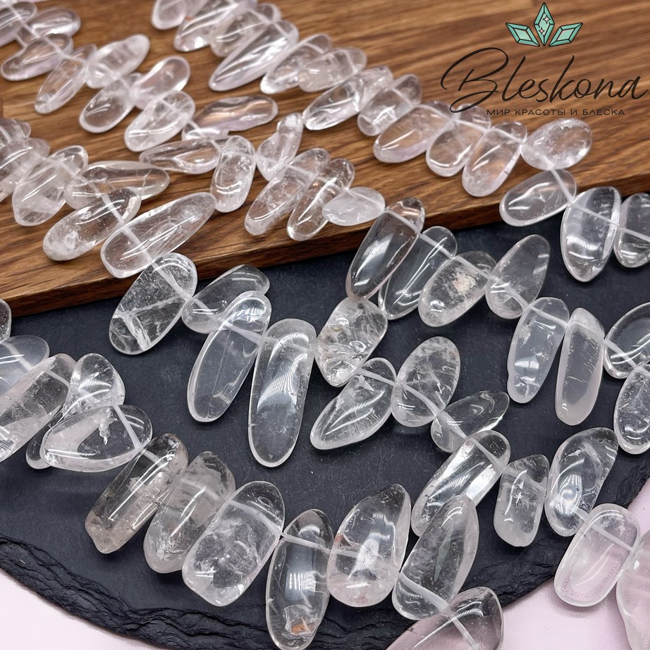 Горный хрусталь сколы шлифованные (22-30)*(9-12) мм
