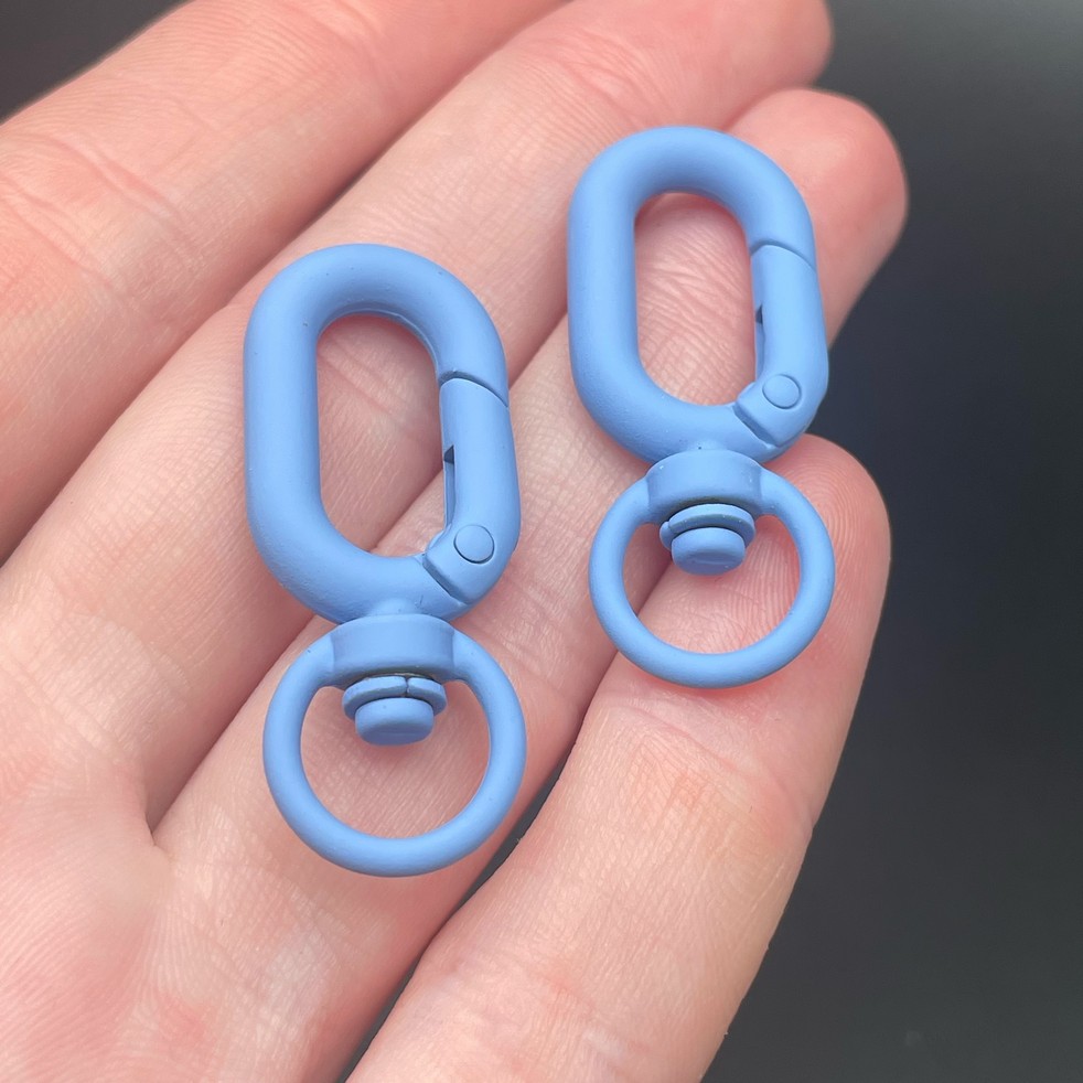 15,7*38мм , Замок крупный синяя  эмаль матовая