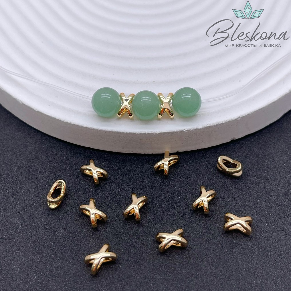 4,8*7,7 мм Цвет золото, Разделитель х-формы 