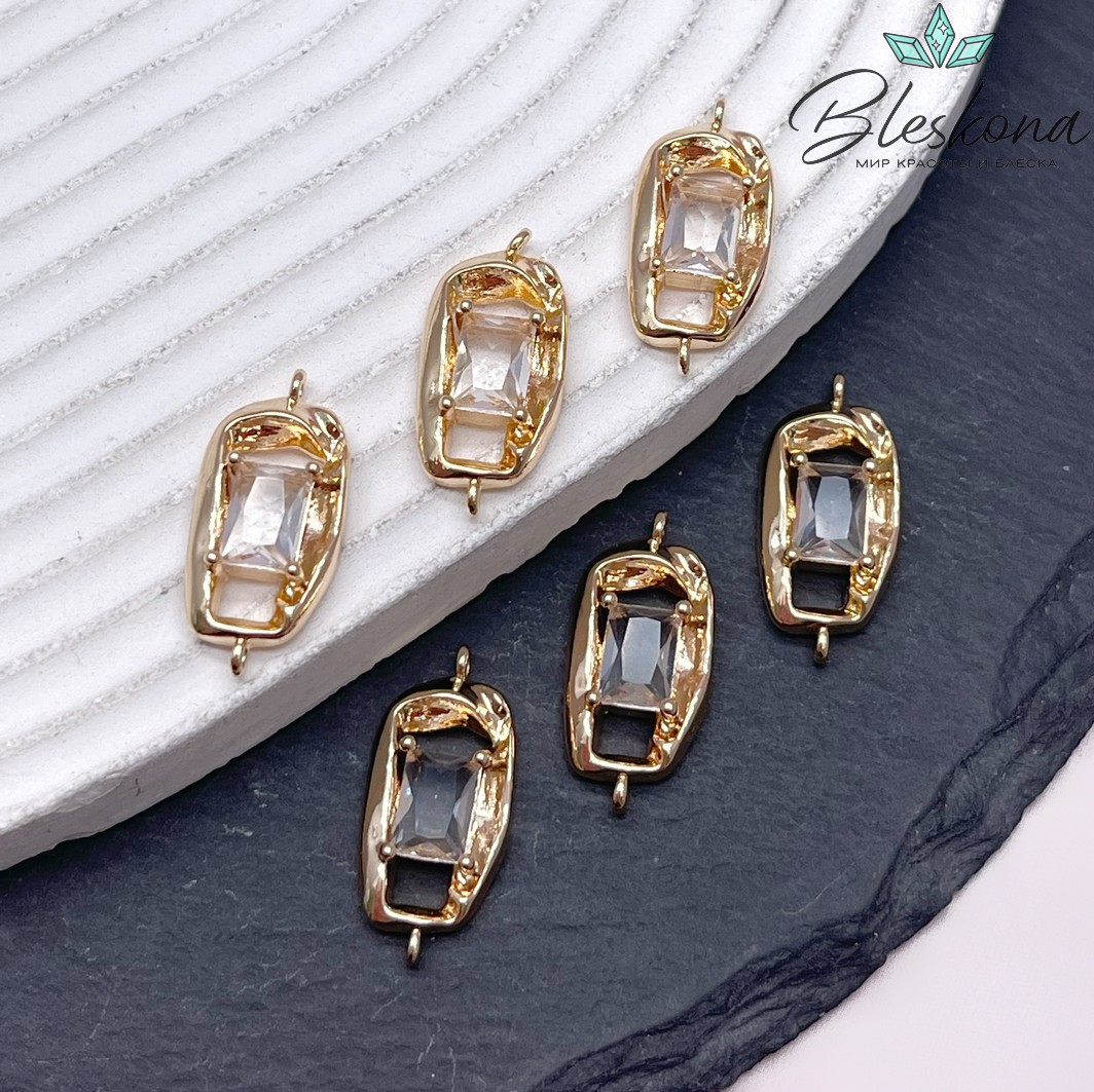 21,7*10 мм Цвет золото, Коннектор циркон 