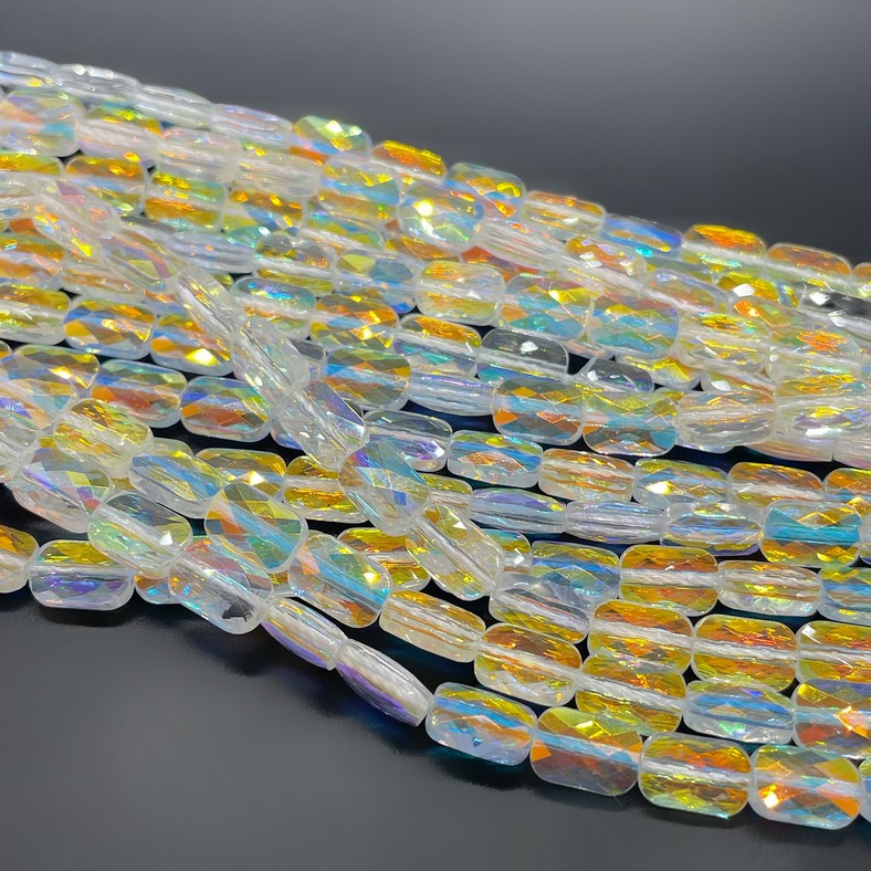 6*9 мм Стекло Lux, прямоугольник, цвет AB №9 (6) 