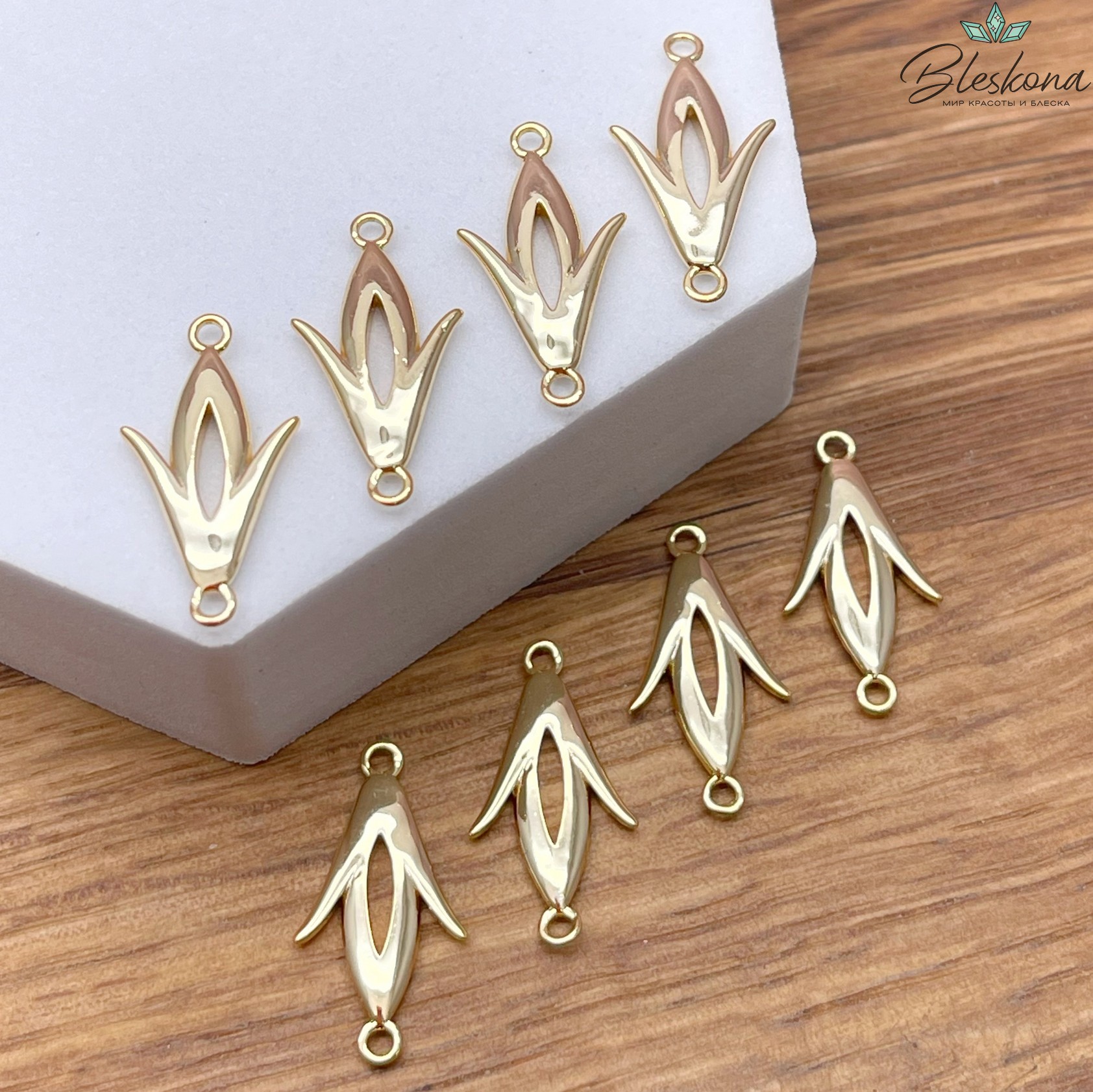 21*11 мм Цвет золото, Коннектор Этно №16