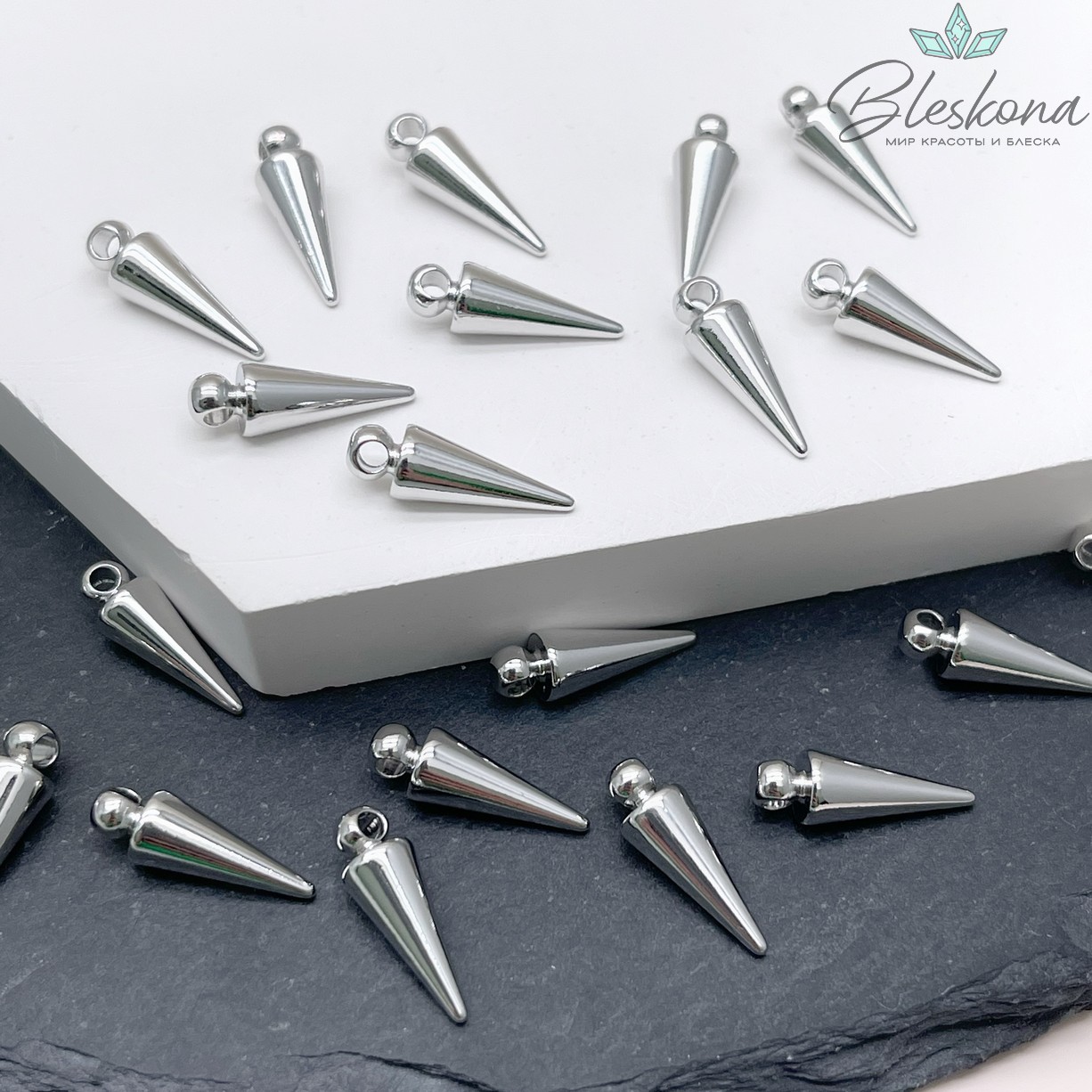 15*5 мм Цвет серебро, Подвеска шип