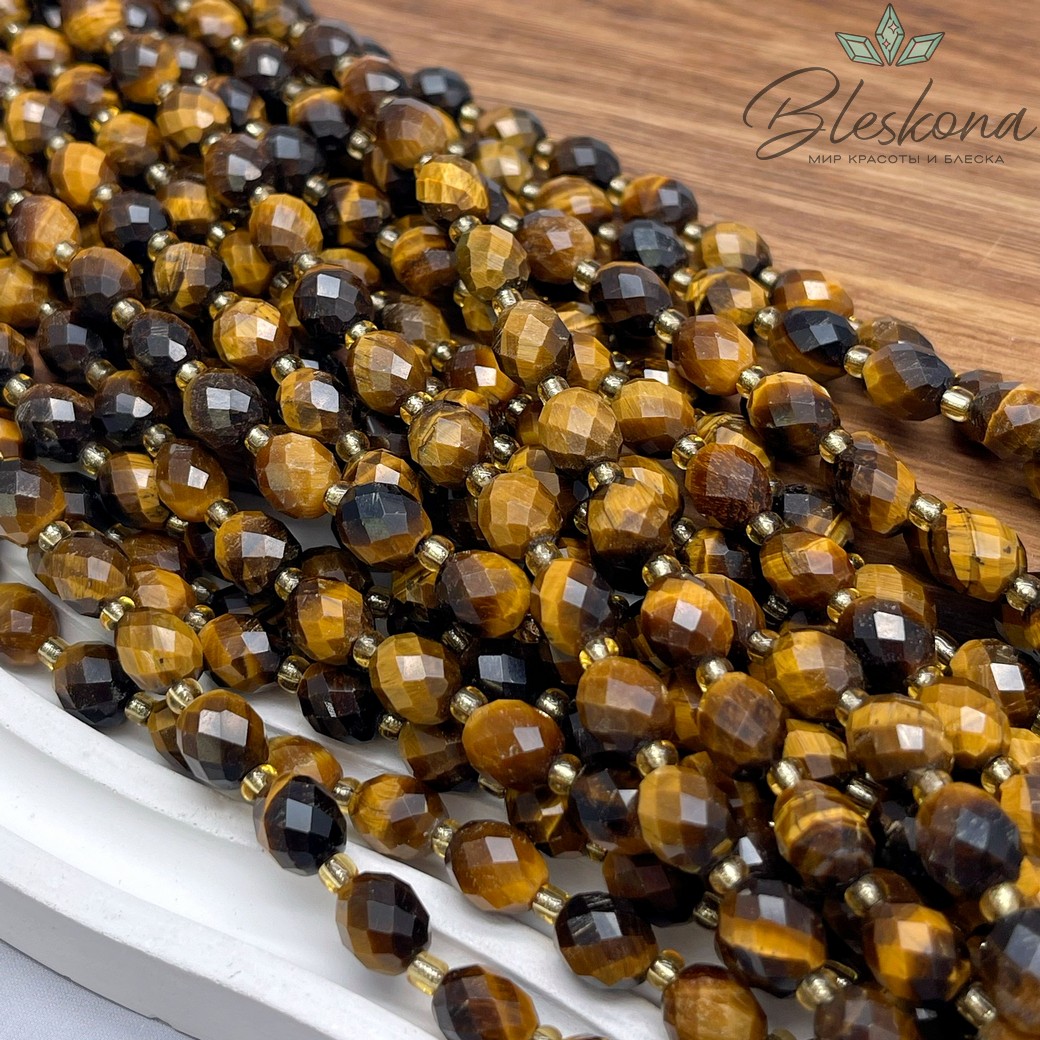 Тигровый глаз овал огранка 8*7 мм