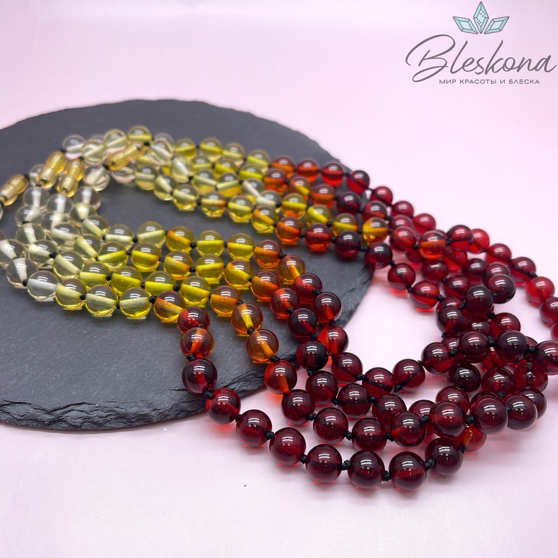 Янтарь шар микс 10 мм