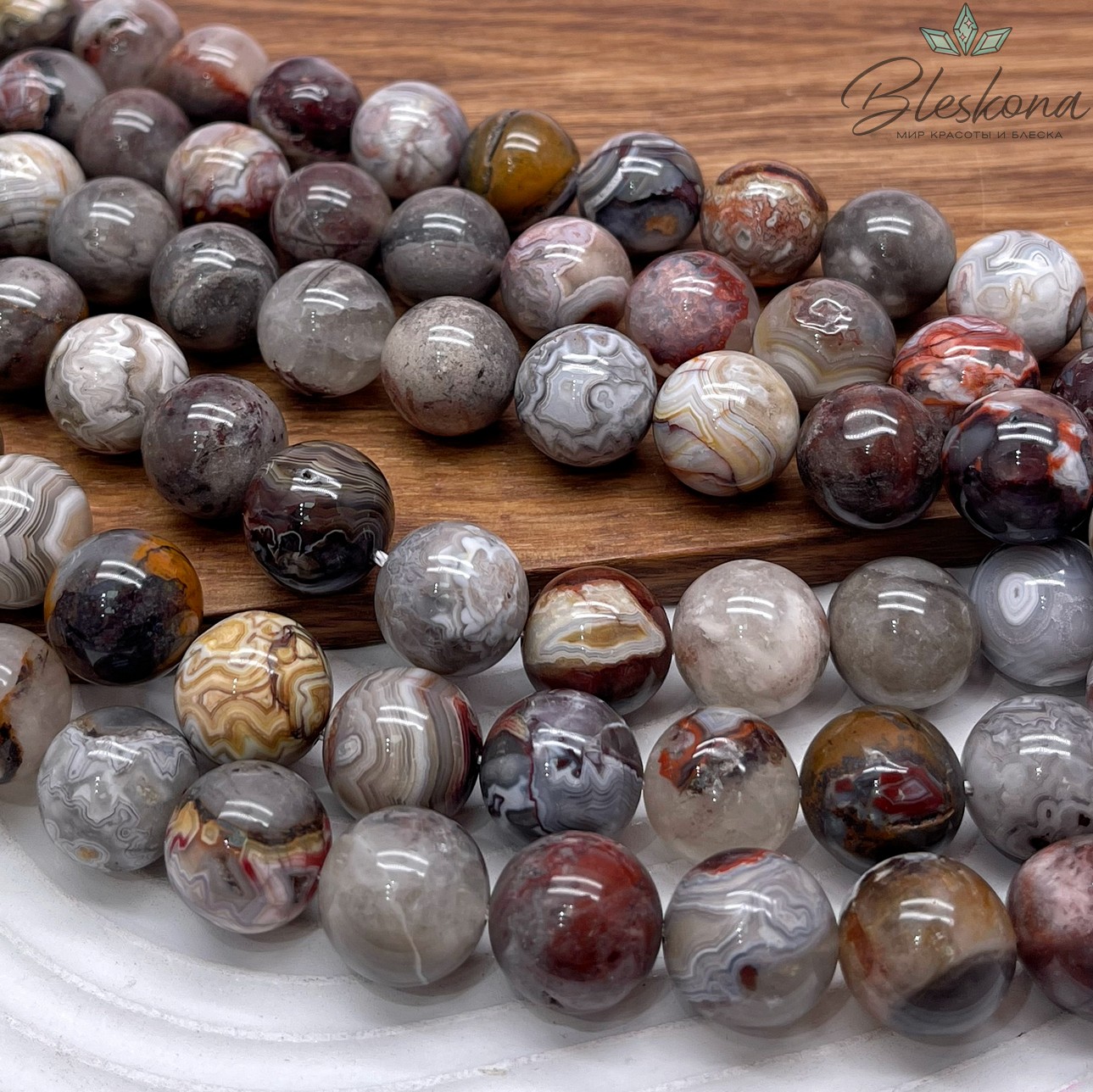 Агат  Crazy lace 12 мм