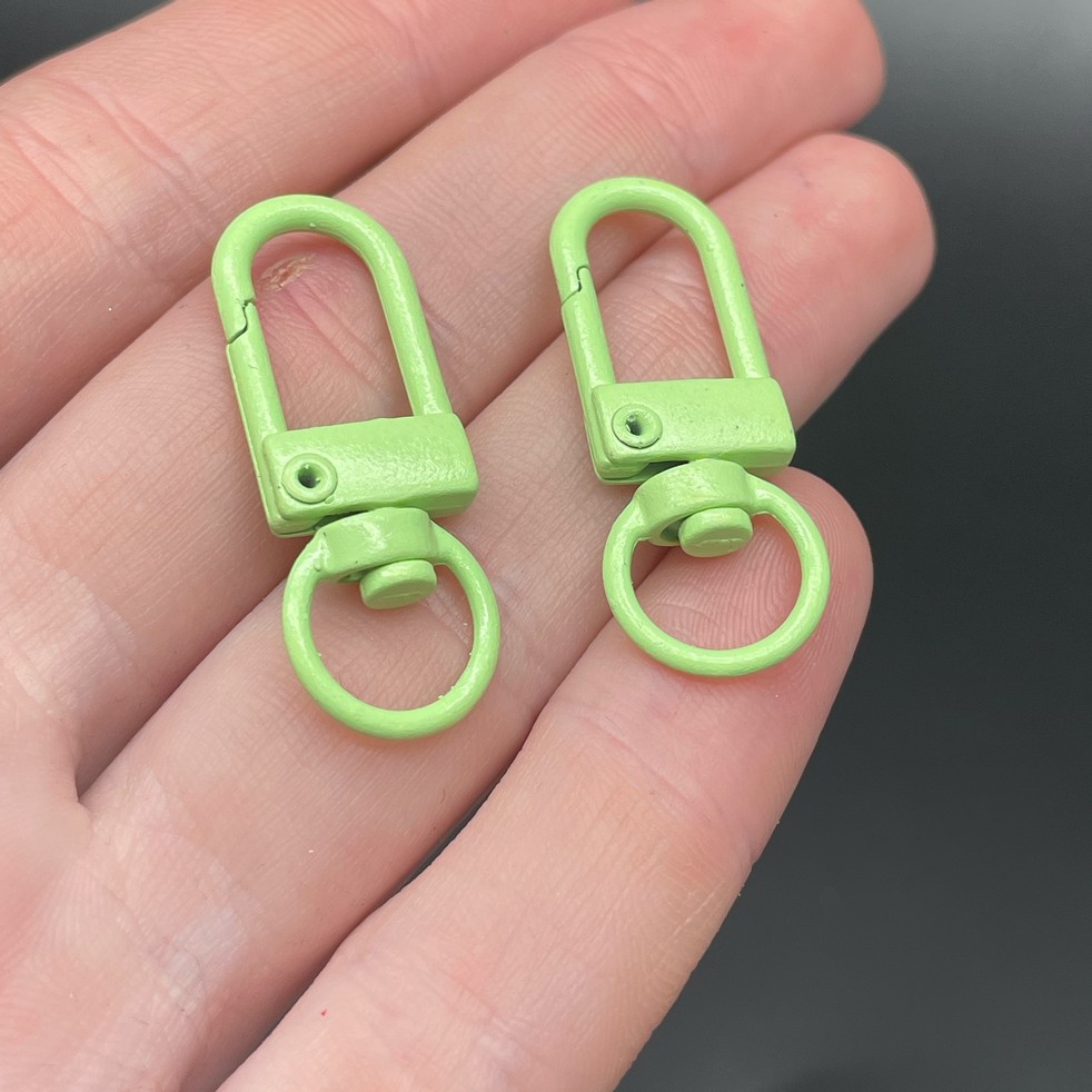 12*33,5мм , Замок крупный салатовая эмаль 