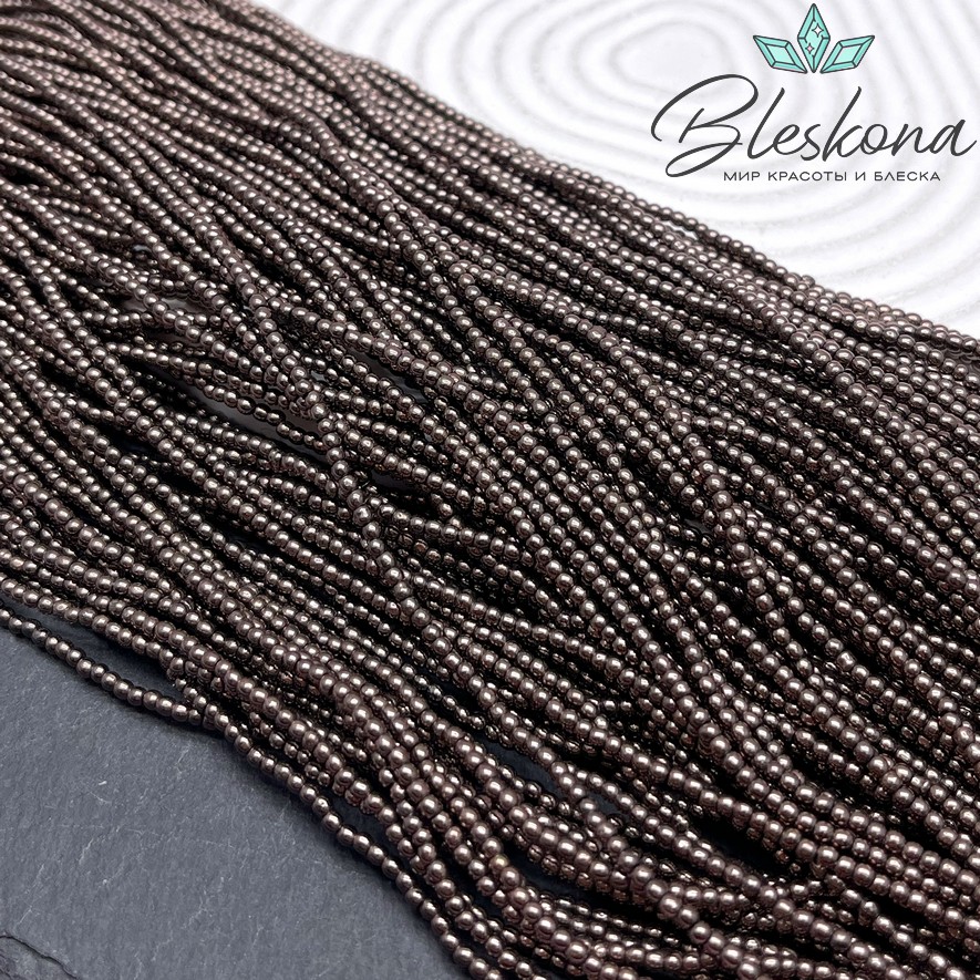 2 мм Гематин имитация, цвет коричневый №1 (шоколадный)