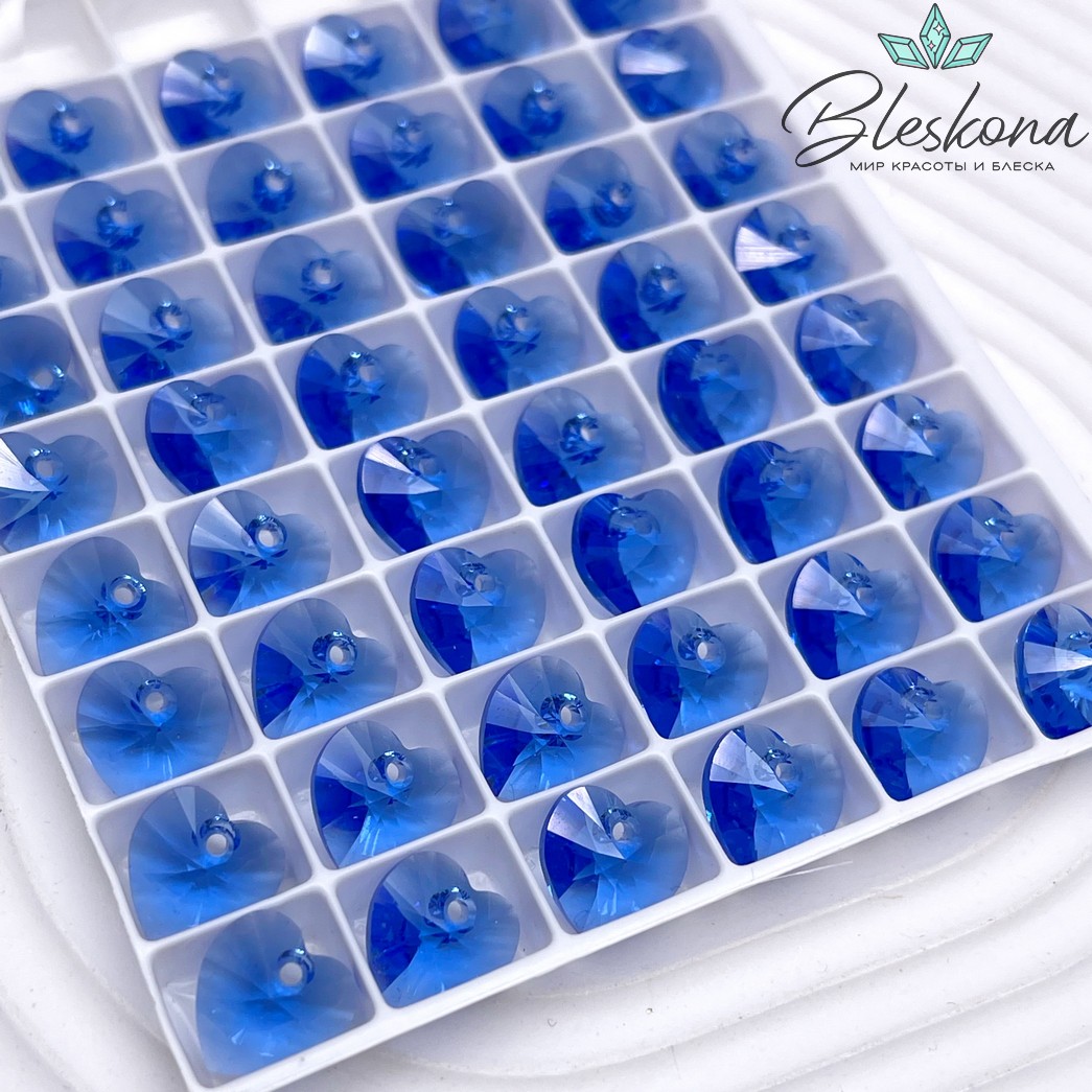 6228 Xilion Heart 10,3*10 мм Sapphire (206)