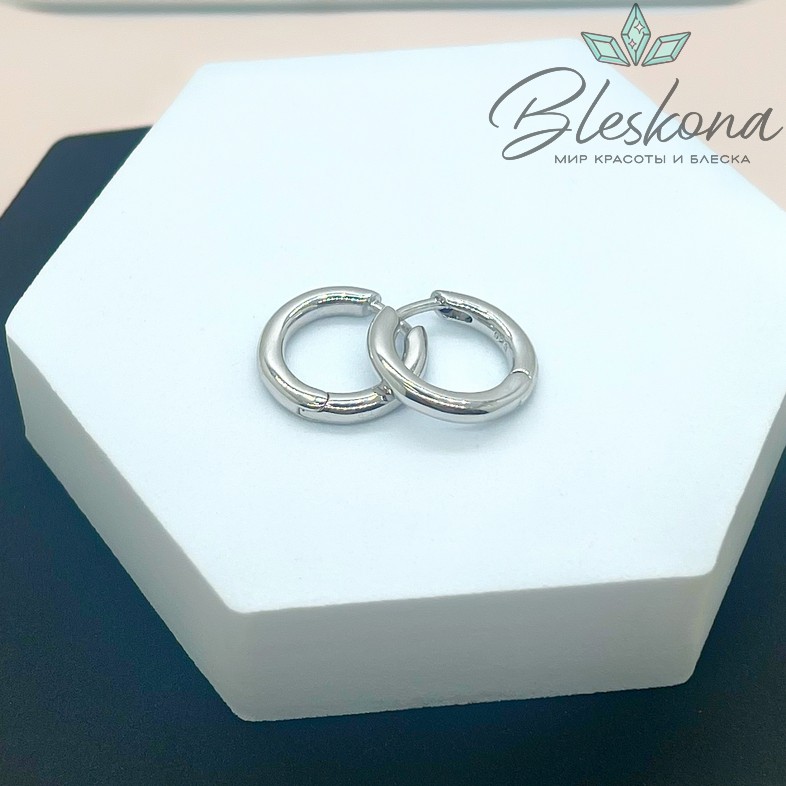 ⌀18мм Цвет серебро, Швензы бублик Конго Люкс