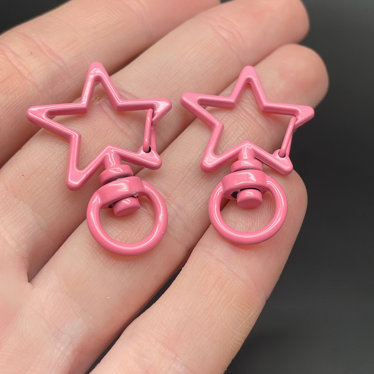 23*35мм , Замок крупный звезда пудровая  эмаль 