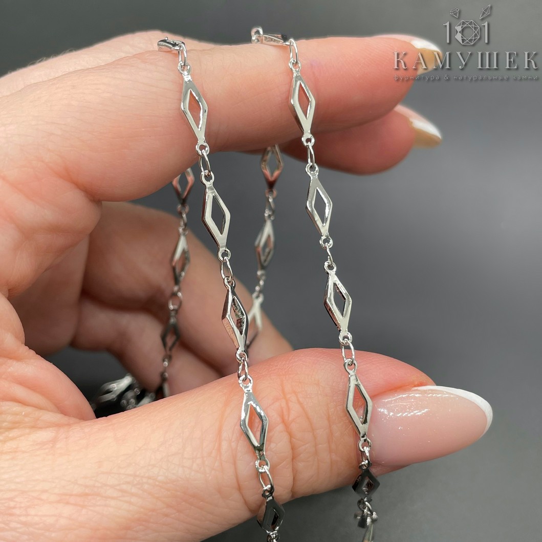 Цепь №116 цвет серебро 13*4 мм CXFT1026-1