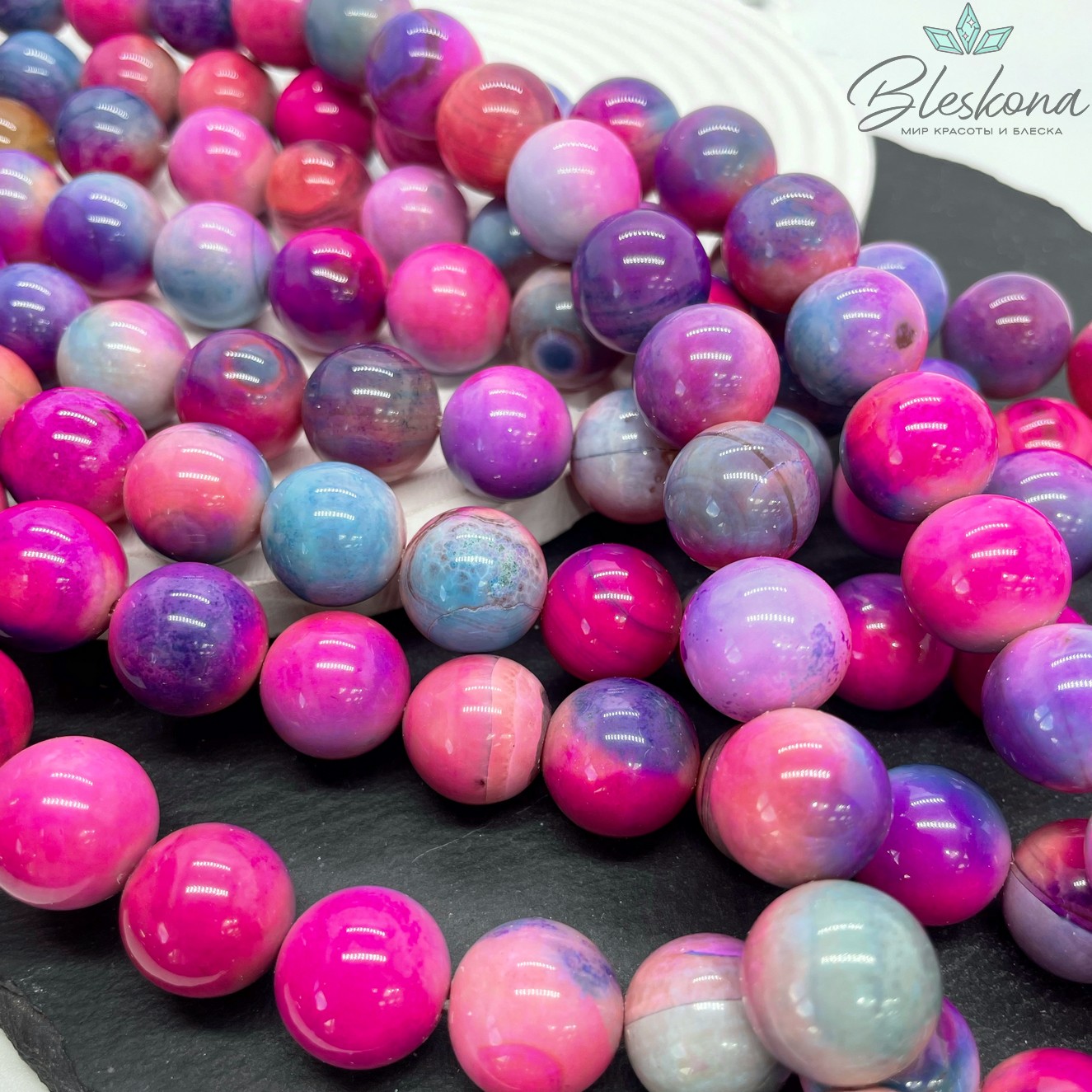 Агат с узором №26 16 мм