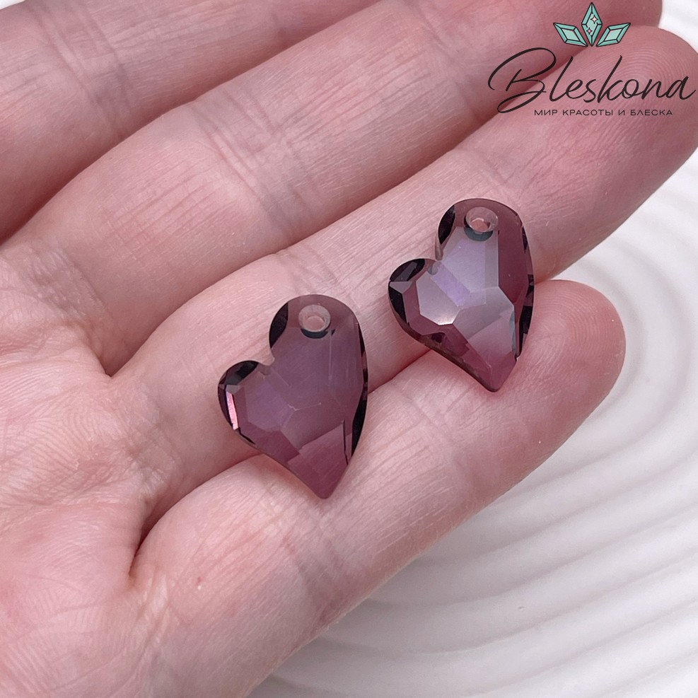 6261 Devoted 2 U Heart 17мм Crystal Antique Pink