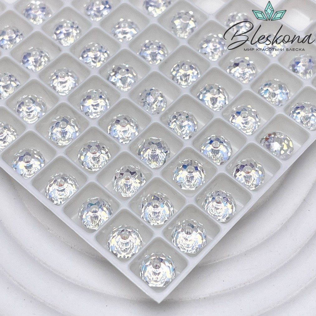 5040 Briolette Bead 6 мм Crystal Aurore Boreale (AB)