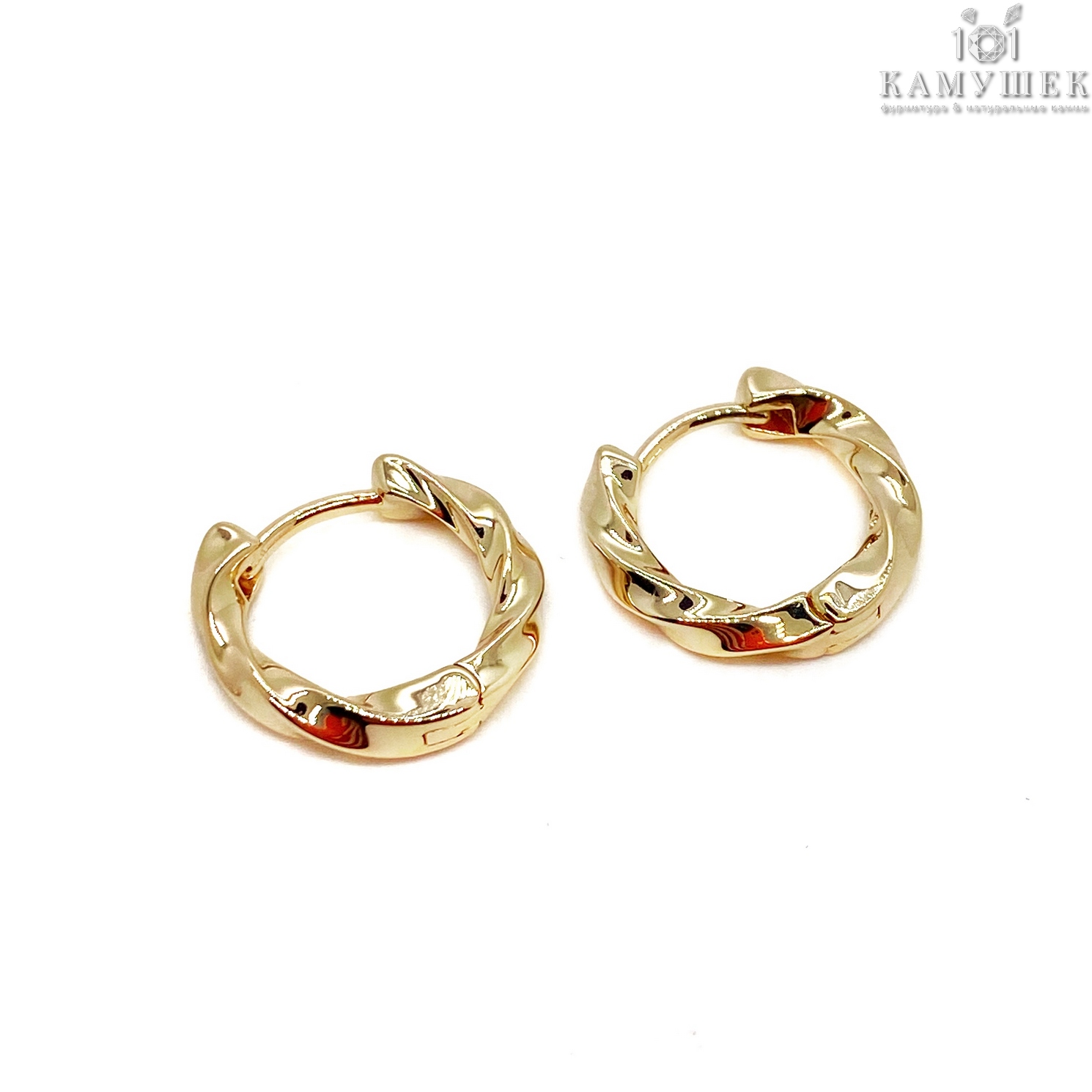 15,5мм Цвет золото, Швензы бублик Спираль Конго Люкс 