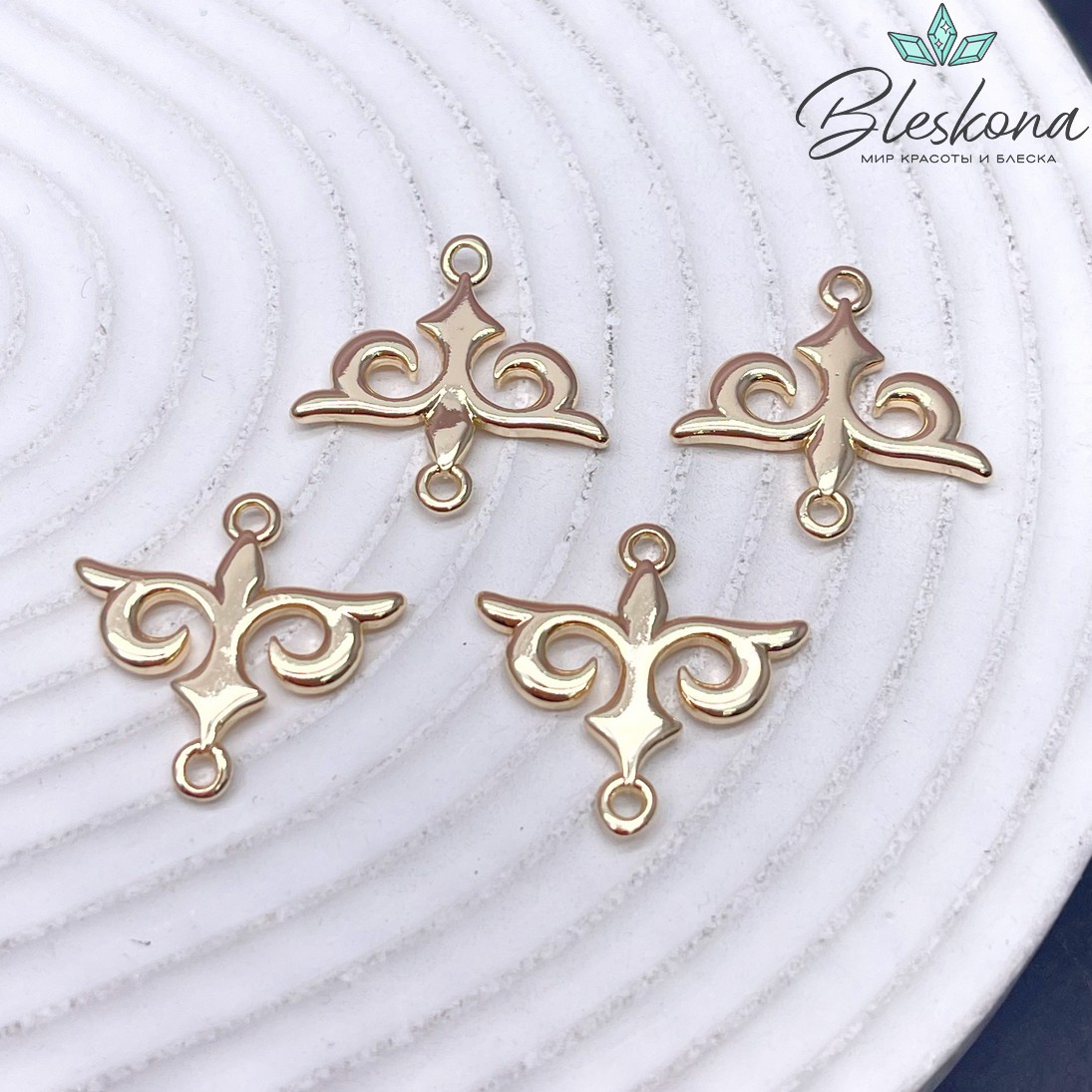 20*21 мм Цвет золото, Коннектор Этно №5 