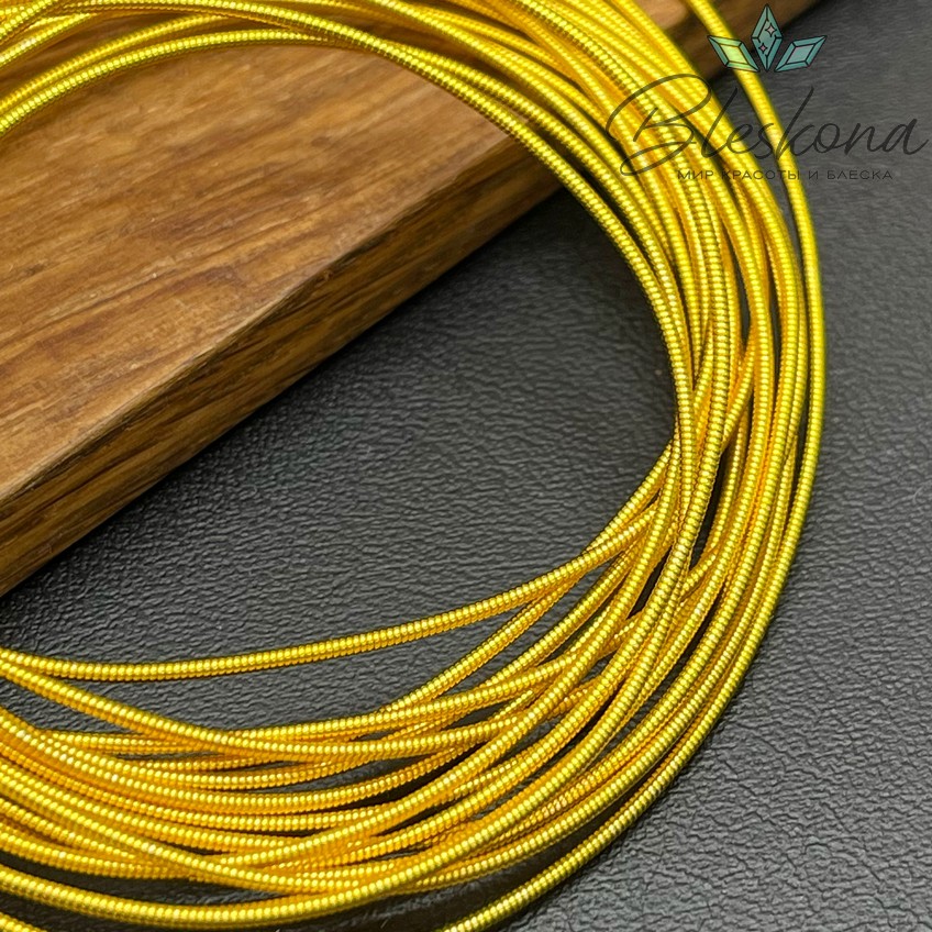 Канитель жесткая 1 мм, Цвет GY-2 уп.5 гр (оттенок золотого)