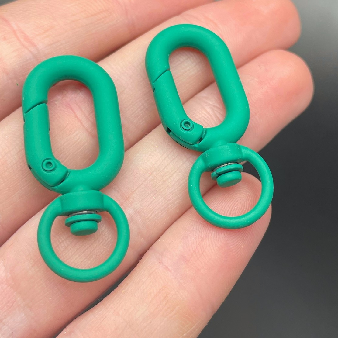 15,7*38мм , Замок крупный зеленая  эмаль матовая