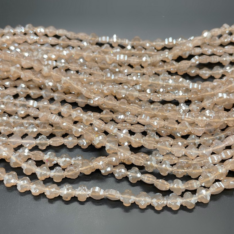 6 мм Стекло Lux, клевер, цвет кофе с молоком 