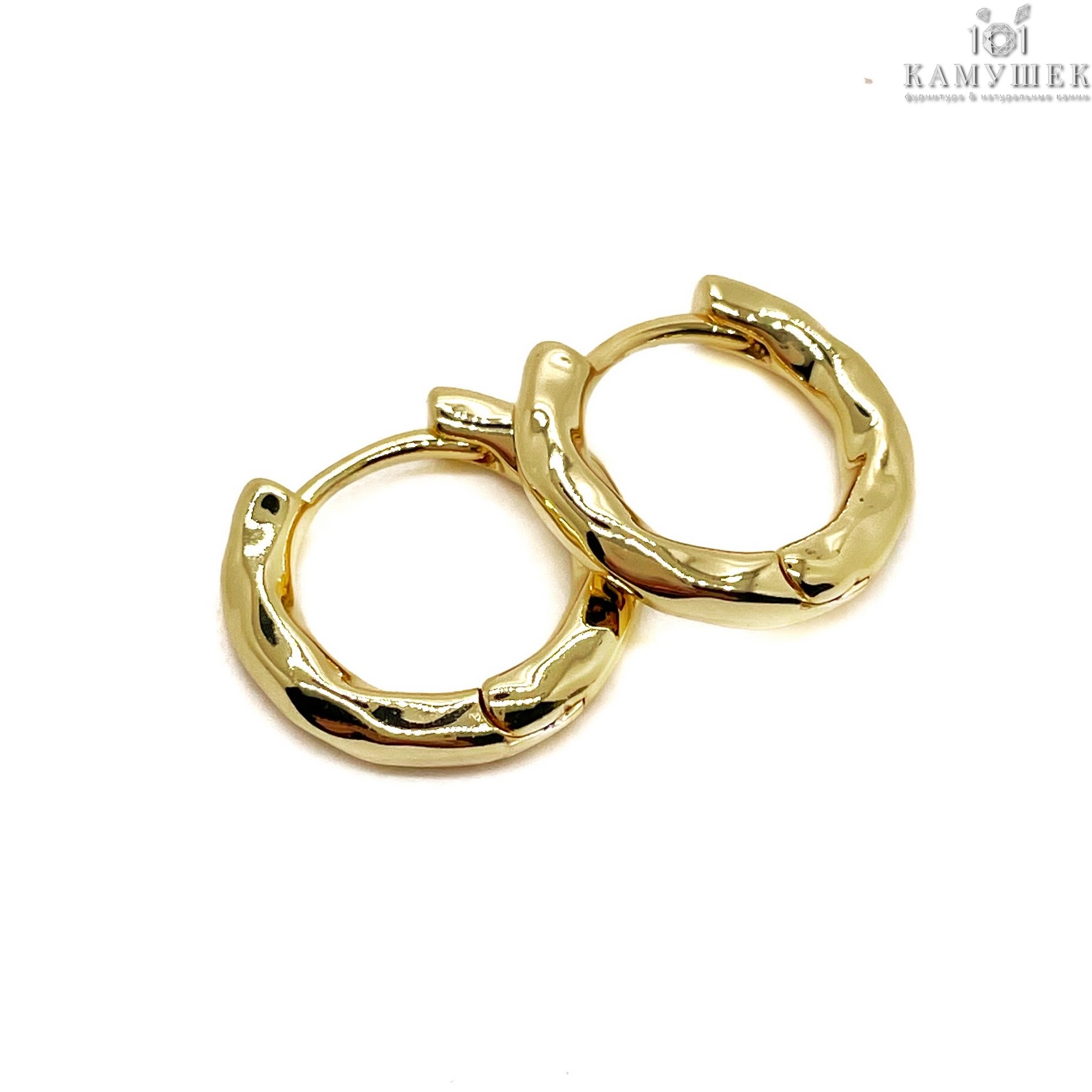 16мм Цвет золото, Швензы бублик мятый Конго Люкс 