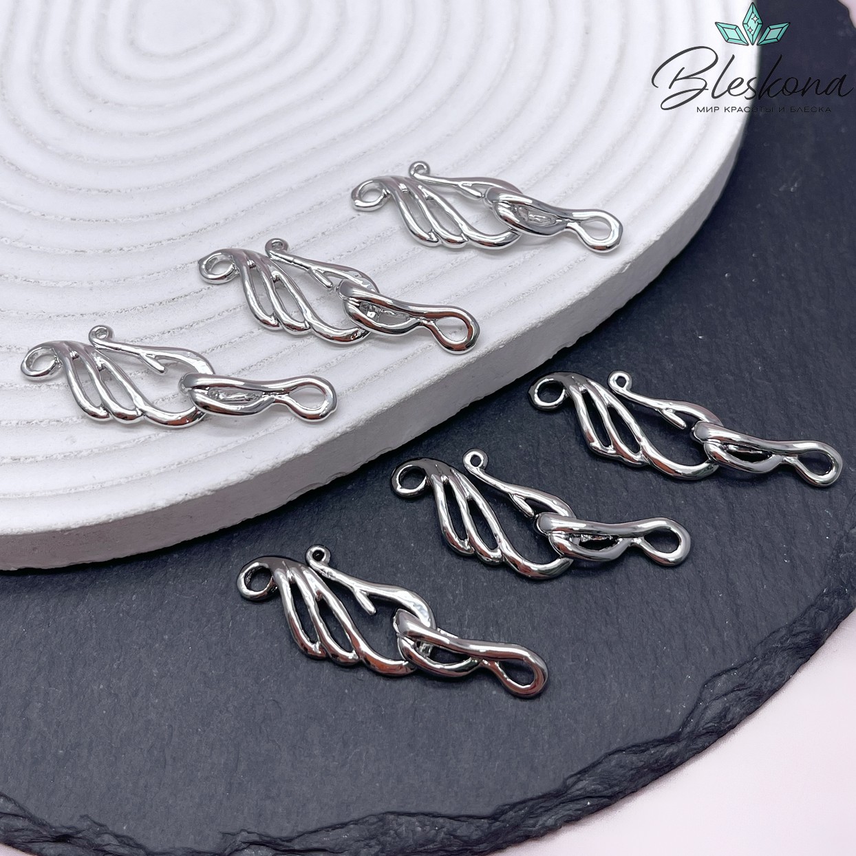 40*12,6 мм Цвет серебро, Замок крючок