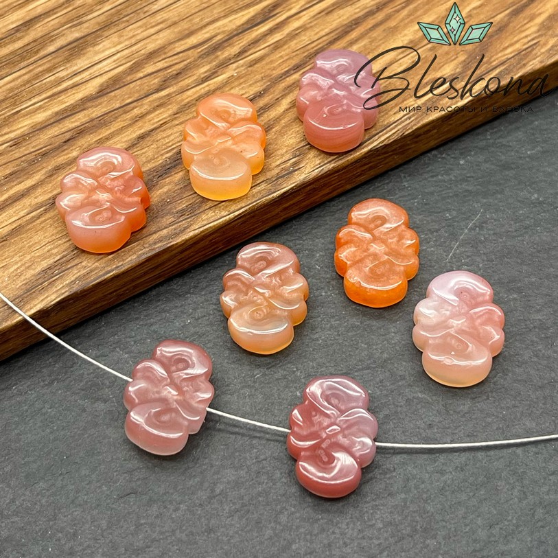 15*11 мм Резная бусина Узел счастья отверстие по вертикали