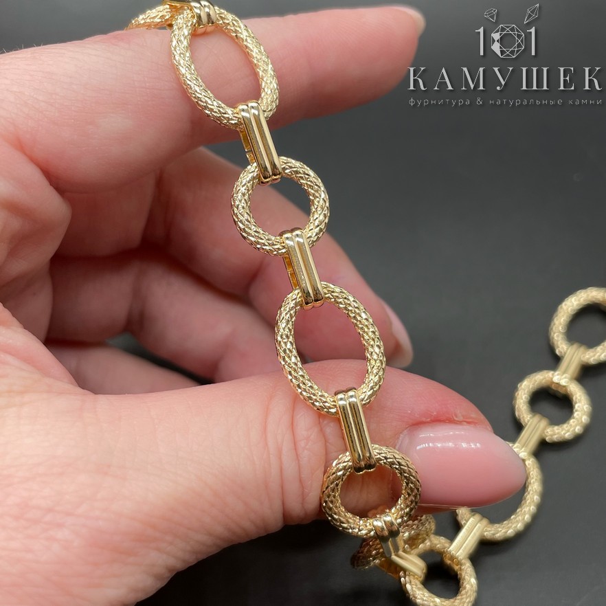 Цепь №139-1 цвет золото 17*12 мм