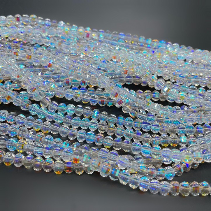 4,5*6 мм Стекло Lux, рондель прямоуг. огр., цвет AB